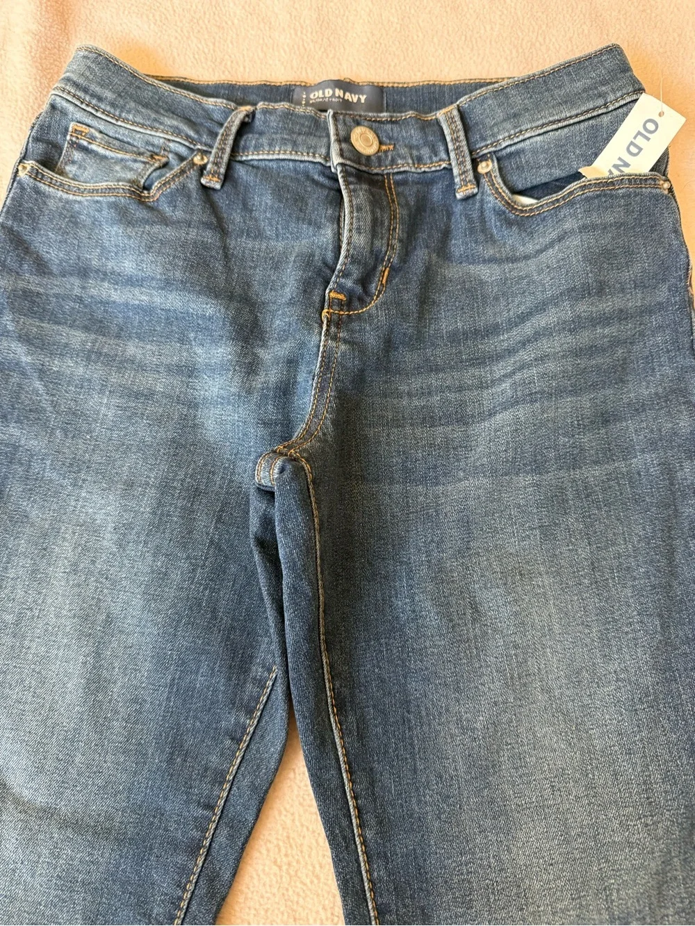 NWT- Girls Slim Jean cute raw hem size 12